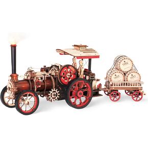 3D Wooden Puzzles for Adults, Steam Locomotive Model Cars Kits for Adults, 3D Wood Puzzle Adult, Valentines Day Gift Model Building Kits, Train/Hobbies/Crafts for Adults Kids