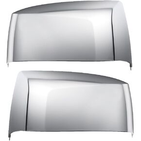 Yuanone 2Pcs Chrome Hood Mirror Cover for Volvo VNL VN VNM Trucks 2004-2017,Driver & Passenger Side