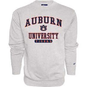 Blue 84 Men's Alabama Crimson Tide Crewneck Sweatshirt Twill Applique Grey