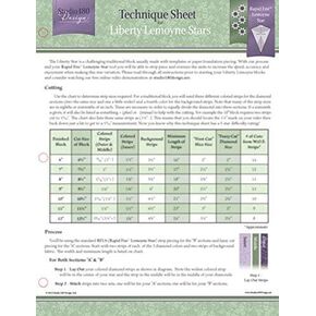 Studio 180 Design Technique Sheet - for Liberty LeMoyne Stars Quilt Blocks