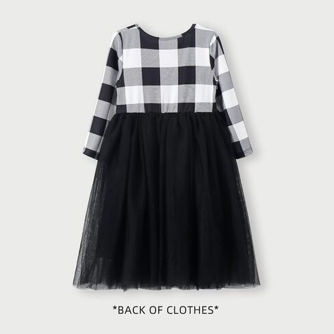 فستان بناتي من التول توتو على شكل حرف A بطول الأرض وأكمام طويلة منقوشة لعيد الميلاد فساتين غير رسمية 3-10t in Kuwait