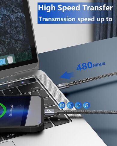USB C to USB C Cable, 2Pack 10FT USB C Charger Cable, Long Type C Fast Charging Cable Nylon Braided USBC Charger Cord Compatible with iPhone 15/15 Pro/15 Plus/15 Pro Max/Samsung Galaxy S23/LG/Switch in Saudi Arabia
