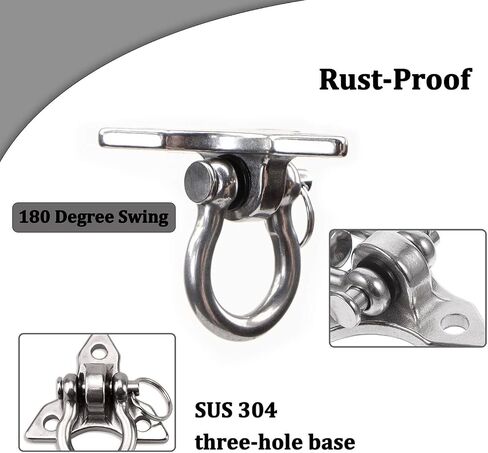 Stainless Steel 304 Heavy Bag Swing Hanger with 360° Rotation - 1200lb Capacity - Ideal for Punching Bag Ceiling Mount, Hammocks, Yoga, and Porch Swings in Saudi Arabia