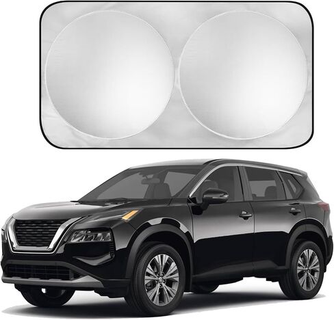 Car Windshield Sun Shade Sunshade Compatible with Nissan Rogue 2021-2024 Kicks 2016-2024 Rogue Sport 2017-2022 Sentra 2013-2019 Maxima 2016-2024 Accessories, Car Front Window Sun Shield in Saudi Arabia