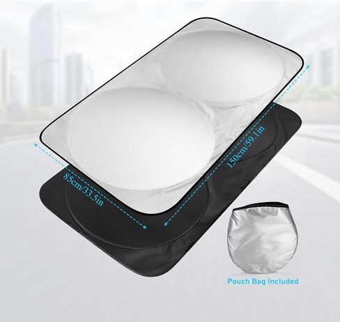 Car Windshield Sun Shade Sunshade Compatible with Nissan Rogue 2021-2024 Kicks 2016-2024 Rogue Sport 2017-2022 Sentra 2013-2019 Maxima 2016-2024 Accessories, Car Front Window Sun Shield in Saudi Arabia