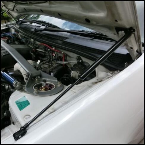 دعامات غطاء محرك السيارة لنيسان سيلفيا S14 1993-1998 200SX 240SX بدون حفر غطاء محرك السيارة يدعم مخمدات الغاز الينابيع مجموعة كاملة ضمان لمدة عامين أسود عادي in Kuwait