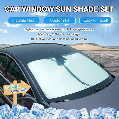 T TGBROS Privacy Sunshade مخصص مناسب لملحقات Honda CR-V 2012-2016 الزجاج الأمامي والنافذة الخلفية مجموعة كاملة من ظلال الشمس للسيارة كتل قابلة للطي والأشعة فوق البنفسجية تحافظ على برودة سيارتك 8 قطع in Saudi Arabia