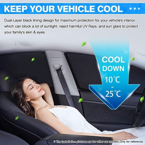 T TGBROS Privacy Sunshade مخصص مناسب لملحقات Honda CR-V 2012-2016 الزجاج الأمامي والنافذة الخلفية مجموعة كاملة من ظلال الشمس للسيارة كتل قابلة للطي والأشعة فوق البنفسجية تحافظ على برودة سيارتك 8 قطع in Saudi Arabia