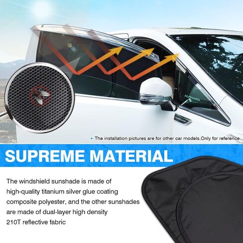 T TGBROS Privacy Sunshade مخصص مناسب لملحقات Honda CR-V 2012-2016 الزجاج الأمامي والنافذة الخلفية مجموعة كاملة من ظلال الشمس للسيارة كتل قابلة للطي والأشعة فوق البنفسجية تحافظ على برودة سيارتك 8 قطع in Saudi Arabia