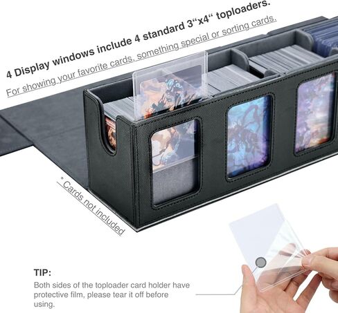 حافظة بطاقات التداول لـ 840 بطاقة، صندوق تخزين مع نافذة عرض لقائد MTG، PTCG، البطاقات الرياضية وألعاب بطاقات التداول الأخرى in Kuwait