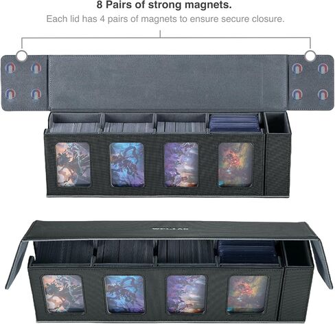 حافظة بطاقات التداول لـ 840 بطاقة، صندوق تخزين مع نافذة عرض لقائد MTG، PTCG، البطاقات الرياضية وألعاب بطاقات التداول الأخرى in Kuwait