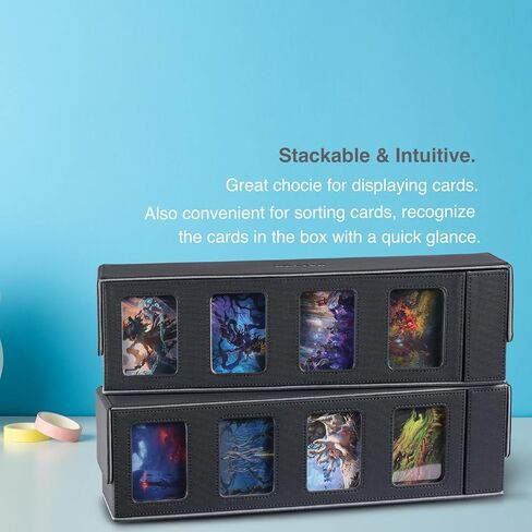 حافظة بطاقات التداول لـ 840 بطاقة، صندوق تخزين مع نافذة عرض لقائد MTG، PTCG، البطاقات الرياضية وألعاب بطاقات التداول الأخرى in Kuwait