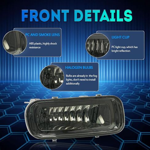 استبدال مصابيح الضباب لـ 2004 2005 2006 Ford F150 F-150 OE Style Fog Light متوافق مع مصابيح الهالوجين H10 12V 42W - عدسات الدخان in Kuwait