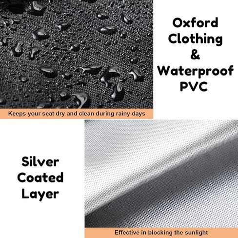 3 قطع غطاء مطر لمقعد الدراجة مقاوم للماء مع رباط غطاء مقعد دراجة جبلية غطاء وسادة واقية من غبار المطر وغطاء سرج وطبقة من البولي فينيل كلوريد وطلاء البولي يوريثين غطاء مطر للدراجة للرجال والنساء in Kuwait