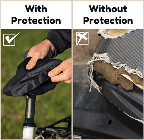 3 قطع غطاء مطر لمقعد الدراجة مقاوم للماء مع رباط غطاء مقعد دراجة جبلية غطاء وسادة واقية من غبار المطر وغطاء سرج وطبقة من البولي فينيل كلوريد وطلاء البولي يوريثين غطاء مطر للدراجة للرجال والنساء in Kuwait