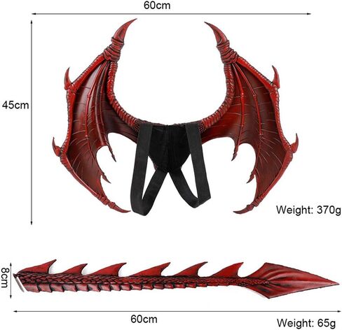 MMOO Pu Foam Dragon Wings Parties Cosplay Pretend Play Dress Up Wings in Saudi Arabia