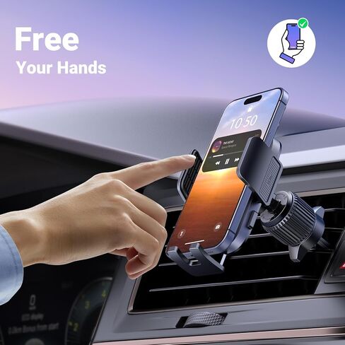 حامل هاتف UGREEN لكوب شفط قوي للسيارة، حامل هاتف السيارة للوحة القيادة والزجاج الأمامي وفتحة تهوية كبيرة للهاتف الخلوي متوافق مع هاتف iPhone 15/14/13/Plus/Pro/Pro Max الذكي in Saudi Arabia