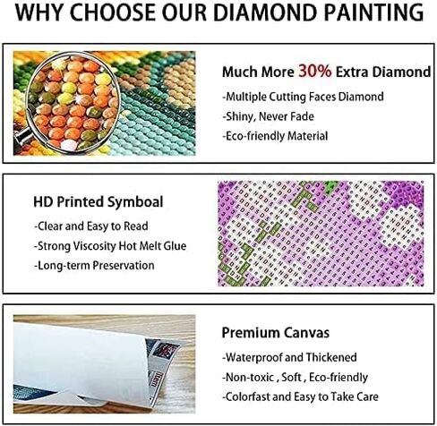 ziko الماس مجموعات الطلاء للبالغين المبتدئين جولة الحفر الكامل 5d diy 4 حزمة الحيوانات الماس مجموعات الفن الحيوانات الماس اللوحة مجموعات صورة الفن لديكور جدار المنزل 12x16 بوصة in Saudi Arabia