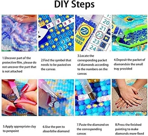 ziko الماس مجموعات الطلاء للبالغين المبتدئين جولة الحفر الكامل 5d diy 4 حزمة الحيوانات الماس مجموعات الفن الحيوانات الماس اللوحة مجموعات صورة الفن لديكور جدار المنزل 12x16 بوصة in Saudi Arabia