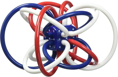 مانهاتن لعبة خشخيشة وعضاضة للأطفال باللون الأحمر والأبيض والأزرق in Kuwait