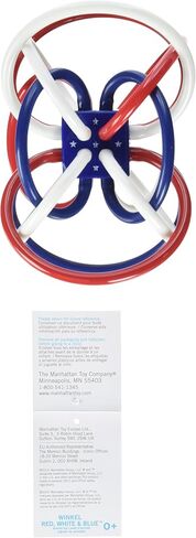 مانهاتن لعبة خشخيشة وعضاضة للأطفال باللون الأحمر والأبيض والأزرق in Kuwait