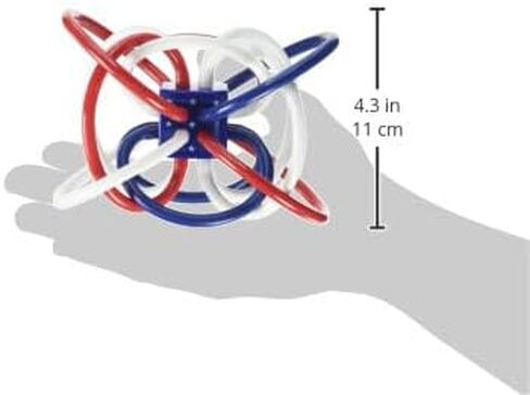 مانهاتن لعبة خشخيشة وعضاضة للأطفال باللون الأحمر والأبيض والأزرق in Kuwait