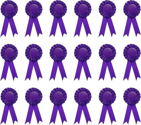 PATIKIL Blank Award Ribbon, 18 Pcs Rosette Ribbon Honorable Prize Recognition Ribbon for DIY, Party, Wedding, Competition, Sport, Black in Saudi Arabia