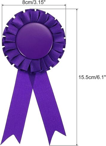 PATIKIL Blank Award Ribbon, 18 Pcs Rosette Ribbon Honorable Prize Recognition Ribbon for DIY, Party, Wedding, Competition, Sport, Black in Saudi Arabia