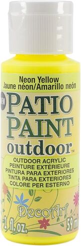 DecoArt Patio Paint, 2-Ounce, Neon Yellow in Saudi Arabia
