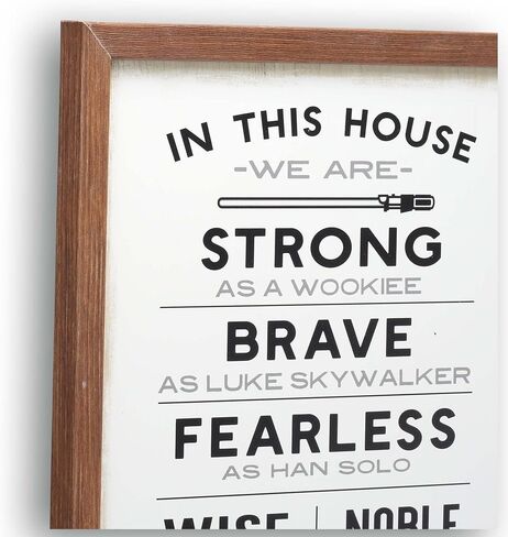 Disney Star Wars May The Force Be with You Framed Wood Wall Decor - Classic Star Wars Picture Featuring Darth Vader and Luke Skywalker in Saudi Arabia