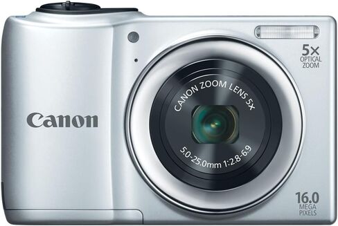 Canon PowerShot A810 16MP Digital Camera with 5X Optical Zoom-Silver 6179B001 (Renewed) in Saudi Arabia