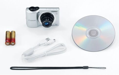 Canon PowerShot A810 16MP Digital Camera with 5X Optical Zoom-Silver 6179B001 (Renewed) in Saudi Arabia