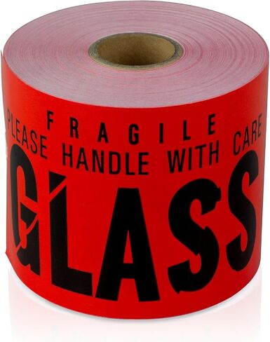 Do Not Crush Stickers (2.5 x 1 inch, Yellow - 300 Labels) Do Not Bend or Fold Labels for Secure Packaging, Fragile Envelopes or Delicate Mail in Saudi Arabia