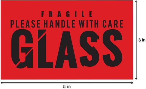Do Not Crush Stickers (2.5 x 1 inch, Yellow - 300 Labels) Do Not Bend or Fold Labels for Secure Packaging, Fragile Envelopes or Delicate Mail in Saudi Arabia