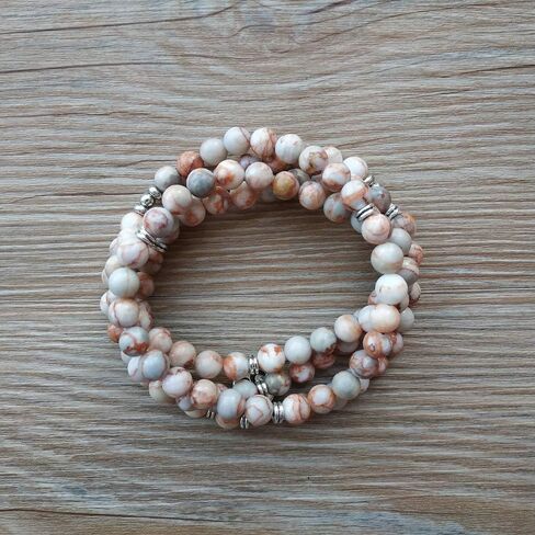 108 الخرز الطبيعي مالا اليوغا مجوهرات التأمل الخرز سوار قلادة مع سحر أوم (الخط الأحمر العقيق) in Kuwait