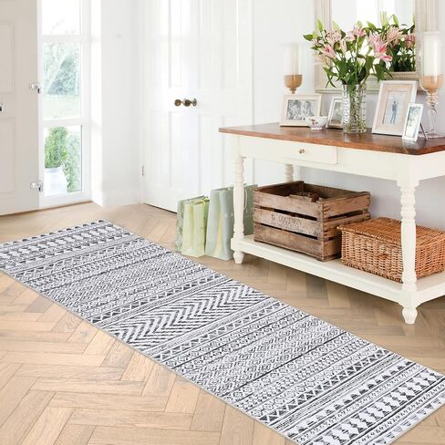 GAOMON 2x4 Small Bedroom Rug Machine Washable Indoor Doormat Throw Floor Carpet Rug Stain Resistant Farmhouse Area Rug for Living Room Kitchen, Colorful in Saudi Arabia