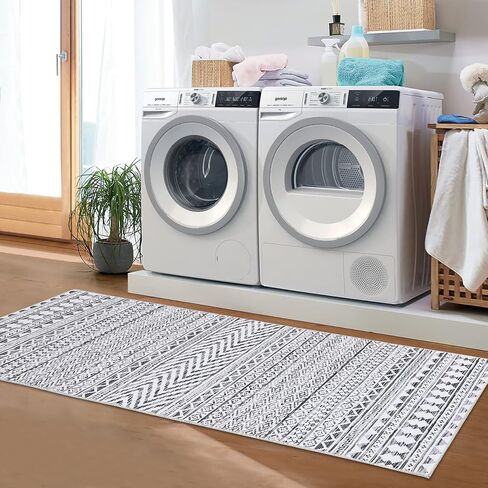 GAOMON 2x4 Small Bedroom Rug Machine Washable Indoor Doormat Throw Floor Carpet Rug Stain Resistant Farmhouse Area Rug for Living Room Kitchen, Colorful in Saudi Arabia