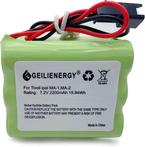 بطارية بديلة للصوت GEILIENERGY 7.2 فولت 2200 مللي أمبير في الساعة Ni-MH متوافقة مع راديو Tivoli PAL iPAL، MA-1 MA-2 MA-3 in Kuwait