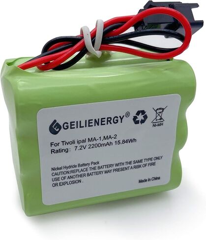 بطارية بديلة للصوت GEILIENERGY 7.2 فولت 2200 مللي أمبير في الساعة Ni-MH متوافقة مع راديو Tivoli PAL iPAL، MA-1 MA-2 MA-3 in Kuwait
