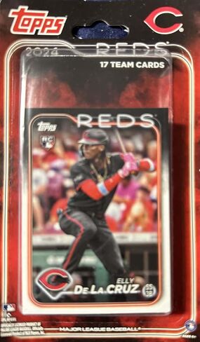 Cincinnati Reds 2024 Topps Factory Sealed 17 Card Team Set Featuring Rookie Cards of Elly De La Cruz and Andrew Abbot Plus in Saudi Arabia