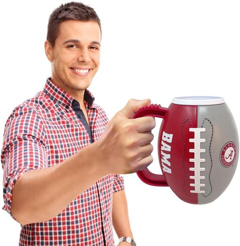 Party Animal NCAA Alabama Crimson Tide 3D Football Mug, Team Color in Saudi Arabia