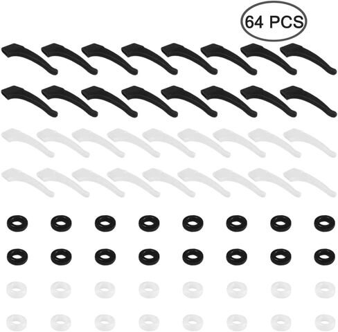 32 حزمة من النظارات المضادة للانزلاق سيليكون الأذن السنانير، نظارات المضادة للانزلاق حلقات السيليكون إطار نظارات قصر النظر نظارات القراءة النظارات الشمسية منع النظارات من الانزلاق in Kuwait