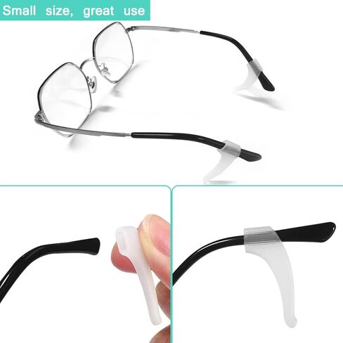 32 حزمة من النظارات المضادة للانزلاق سيليكون الأذن السنانير، نظارات المضادة للانزلاق حلقات السيليكون إطار نظارات قصر النظر نظارات القراءة النظارات الشمسية منع النظارات من الانزلاق in Kuwait