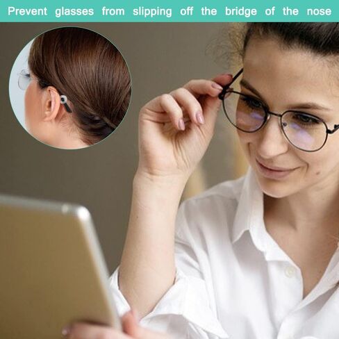 32 حزمة من النظارات المضادة للانزلاق سيليكون الأذن السنانير، نظارات المضادة للانزلاق حلقات السيليكون إطار نظارات قصر النظر نظارات القراءة النظارات الشمسية منع النظارات من الانزلاق in Kuwait