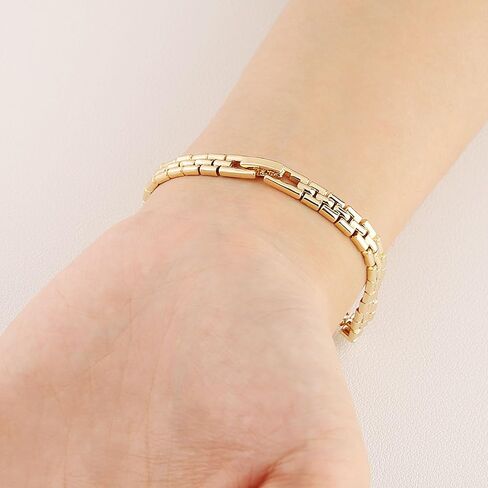 HZMAN 14K Gold Plated Link Bracelet for Women Men Dainty Minimalist Watch Band Chain Bracelet Jewelry Gift in Saudi Arabia
