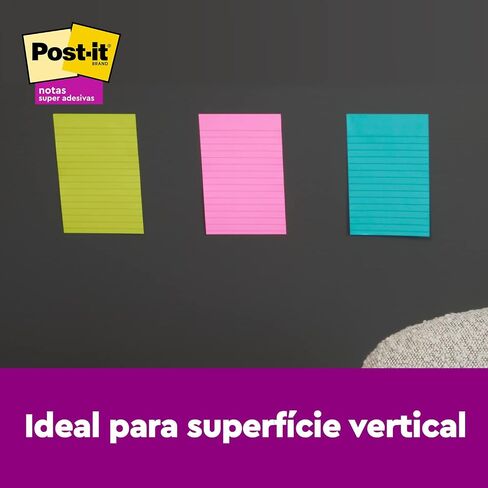 Post-it Super Sticky Notes, 4x6 in, 3 Pads, 2X The Sticking Power, Supernova Neons, Bright Colors, Recyclable, Pack of 12, 36 Pads Total in Saudi Arabia