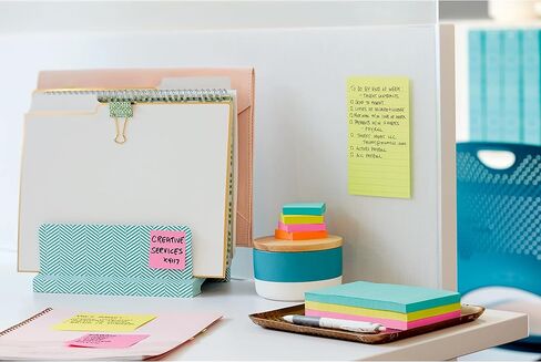 Post-it Super Sticky Notes, 4x6 in, 3 Pads, 2X The Sticking Power, Supernova Neons, Bright Colors, Recyclable, Pack of 12, 36 Pads Total in Saudi Arabia