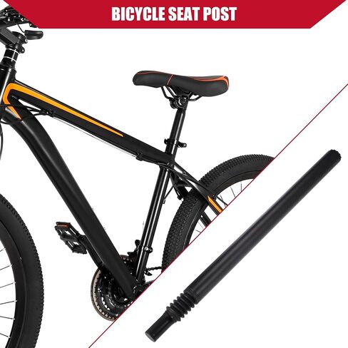 عمود مقعد الدراجة / مقعد الدراجة الداخلي إلى الدراجة الجبلية MTB / مضاعف سبائك الألومنيوم الحديد 31.8x500mm / 1PCS أسود in Saudi Arabia