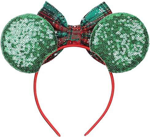 Christmas Mouse Ears Bow Headbands, Snow Santa Claus Christmas Decoration Cosplay Costume for Girls & Women in Saudi Arabia