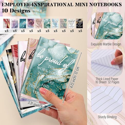 100 Pcs Teacher Appreciation Gifts for Coworker Inspirational Notebooks Thank You Ballpoint Pens Bulk Motivational Journals Notepads for Teacher Colleague Gifts Nurse Medical Assistant in Saudi Arabia